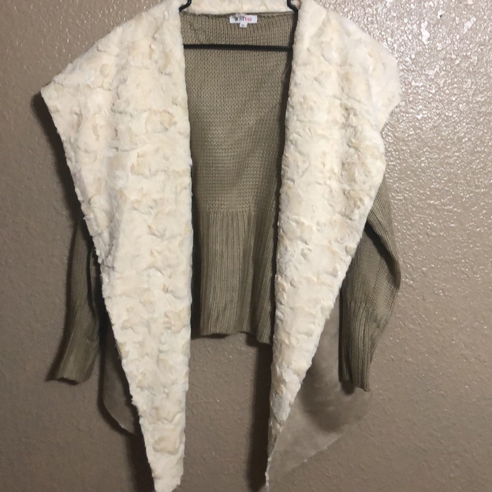 JustFab - Faux Fur Sweater Jacket - XL